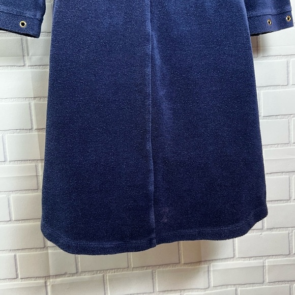 Boston Proper Dress Small Blue Swim Cover Up Lace Up Gold Rivets/size S - Picture 7 of 8